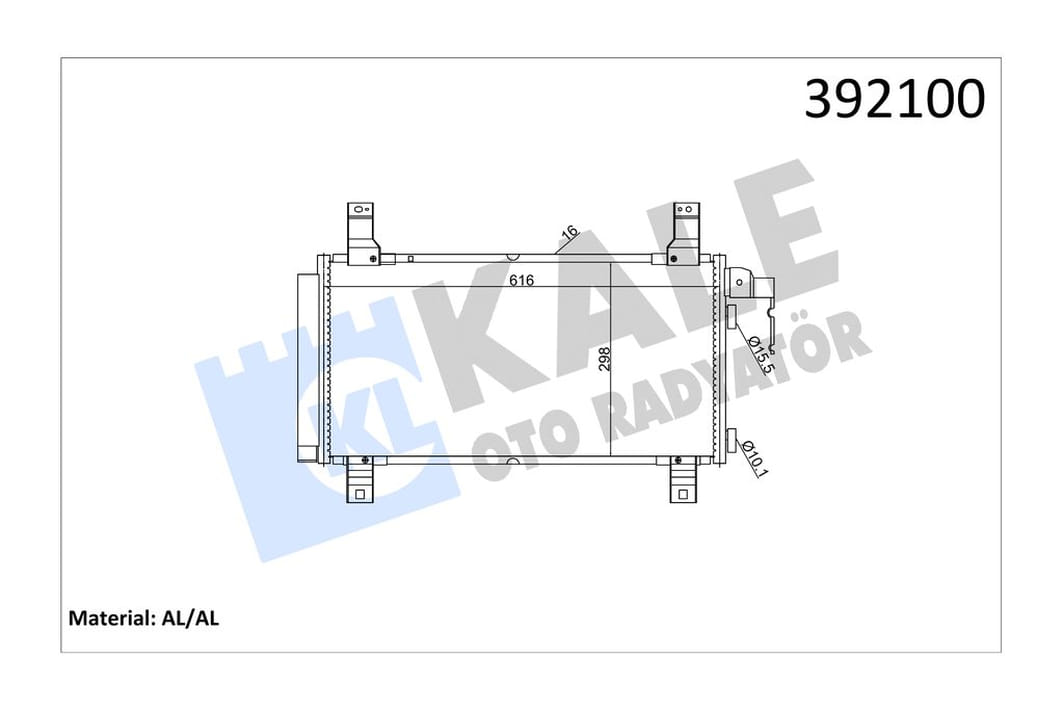 Радиатор кондиционера (с осушителем) Mazda 6 1.8-3.0 02-08